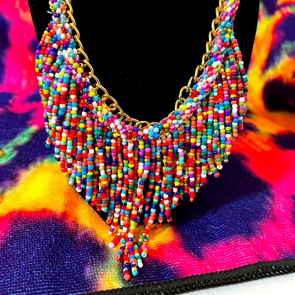 Beautiful Beaded Bib Necklace